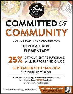 Topeka Drive PTA Dine Out Flyer